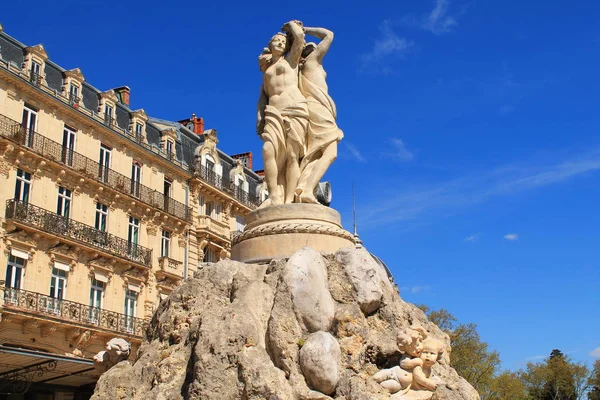 Komedie plein in Montpellier, Frankrijk — Stockfoto