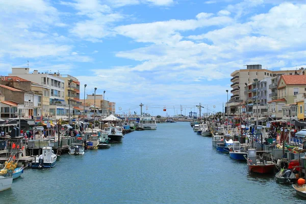 Palavas les flots, přímořské letovisko v jižní části Montpellier — Stock fotografie