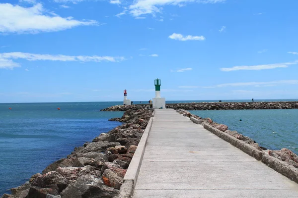 Carnon Plage, egy tengerparti üdülőhely déli részén Montpellier — Stock Fotó