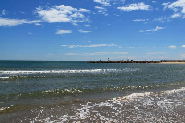 Carnon Plage, egy tengerparti üdülőhely déli részén Montpellier — Stock Fotó