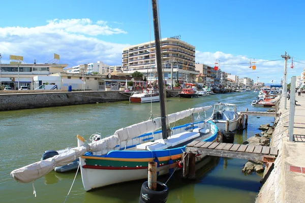 Palavas les flots, egy tengerparti üdülőhely déli részén Montpellier — Stock Fotó