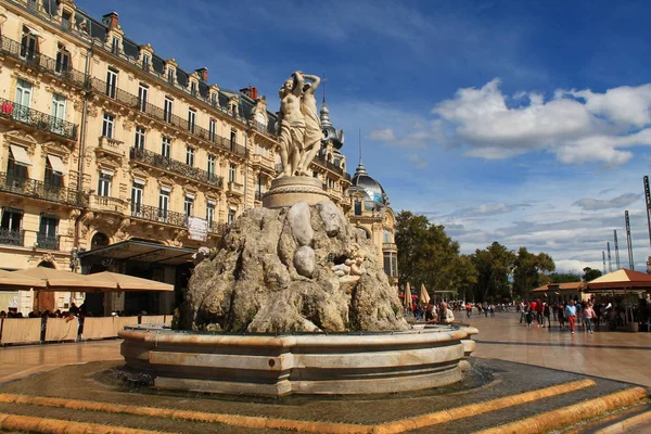 Plac komedii w Montpellier, Francja — Zdjęcie stockowe