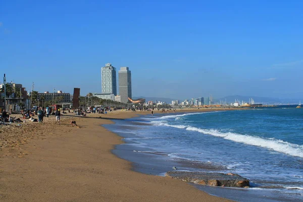 Barcelona Beach, sermaye Katalonya şehir — Stok fotoğraf