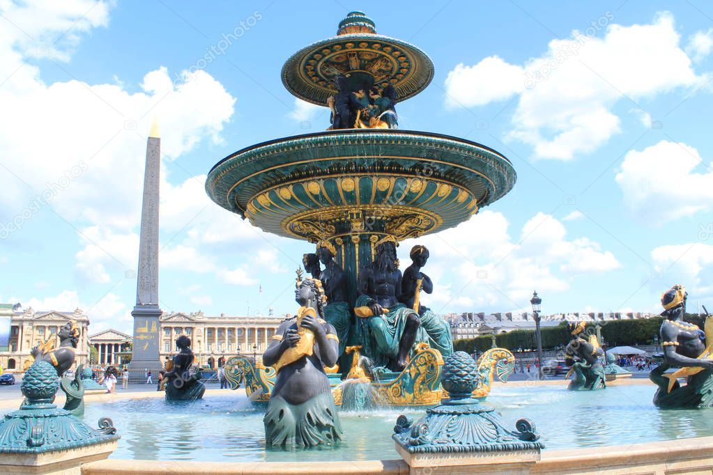 Place of Concorde major public squares in Paris