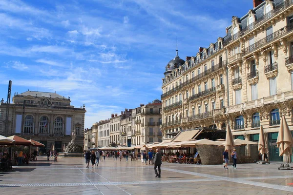 Komedie plein in Montpellier, Frankrijk — Stockfoto