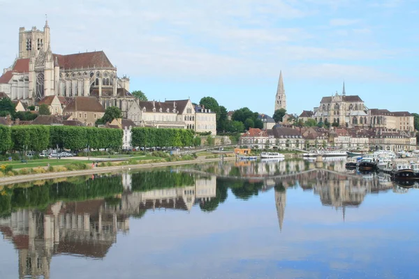 Auxerre Kunsthistorische Stadt Und Hauptstadt Des Departements Yonne Frankreich — Stockfoto