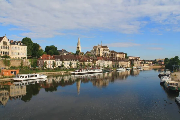 Auxerre Staden För Konst Och Historia Och Huvudstad Departementet Yonne — Stockfoto