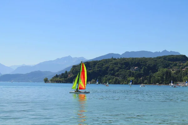 Lago Annecy Veneza Dos Alpes França — Fotografia de Stock