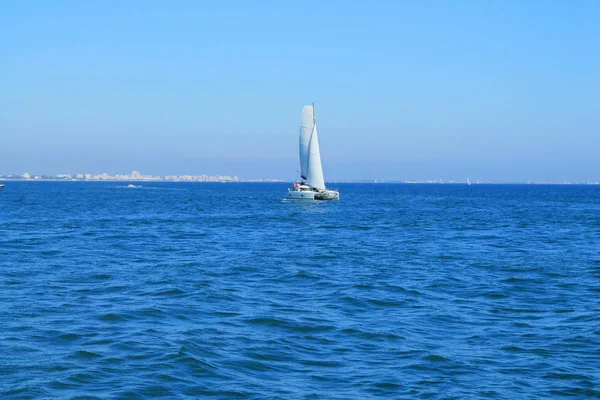Zeilboot Middellandse Zee Frankrijk — Stockfoto