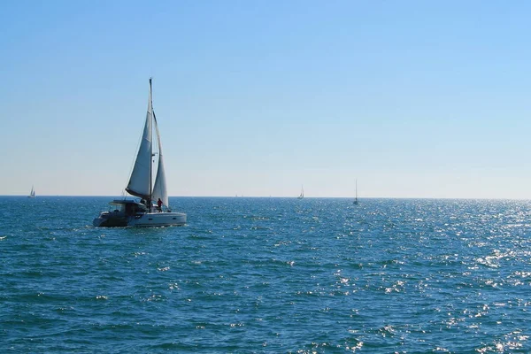 Segelbåt Medelhavet Frankrike — Stockfoto