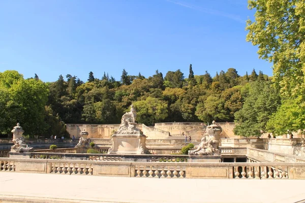 Fountain Garden Nimes Francia — Foto Stock