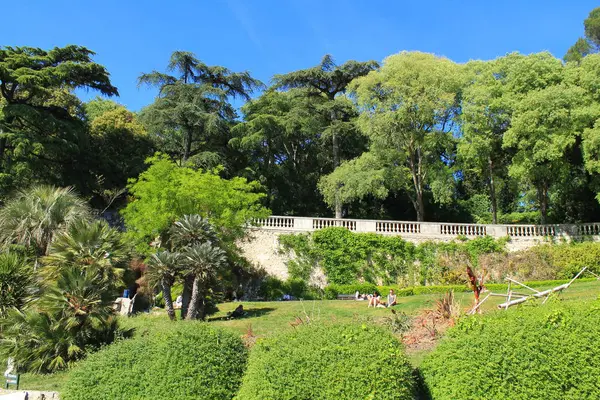 Brunnengarten Nimes Frankreich — Stockfoto