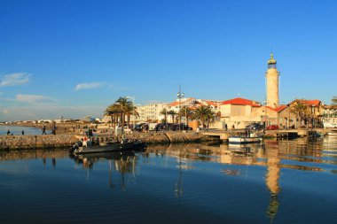 Grau du Roi, occitanie bölge Fransa'nın kıyısında bir tatil