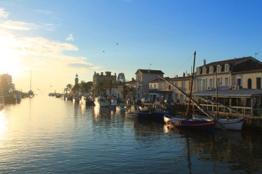 Grau du Roi, occitanie bölge Fransa'nın kıyısında bir tatil