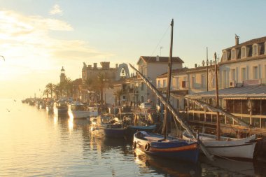 Grau du Roi, occitanie bölge Fransa'nın kıyısında bir tatil