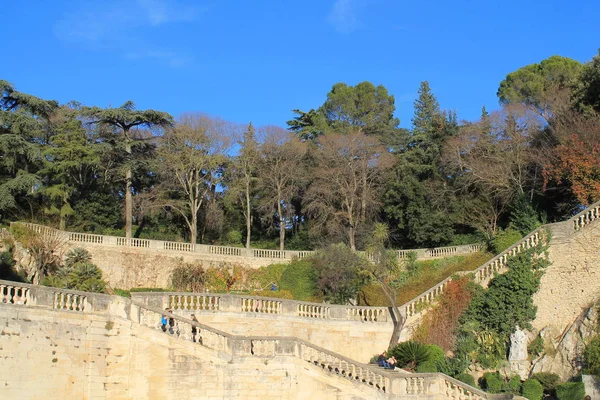 Brunnengarten Nimes Gard Frankreich — Stockfoto