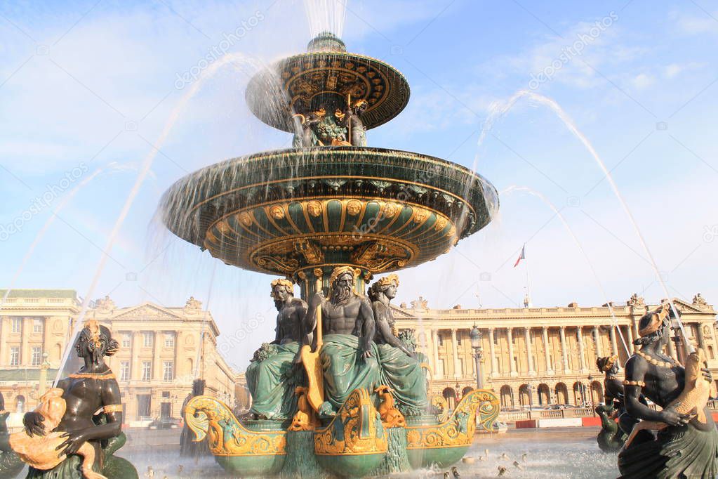 Place of Concorde major public squares in Paris