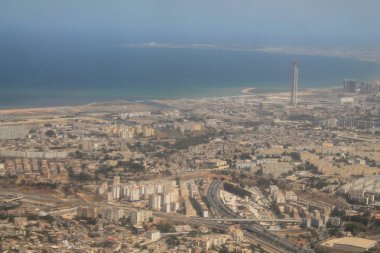 Algiers, Cezayir sermaye şehir havadan görünümü