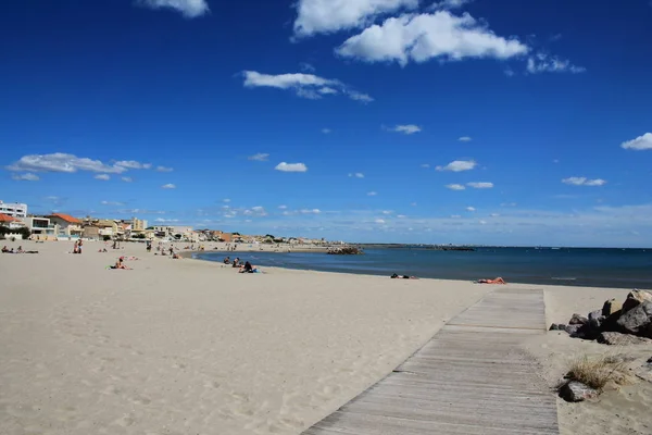 Camargue Bölgesinde Güney Fransa Güzel Kumlu Plaj — Stok fotoğraf
