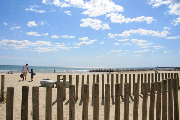 Hermosa Playa Arena Región Camargue Sur Francia — Foto de Stock