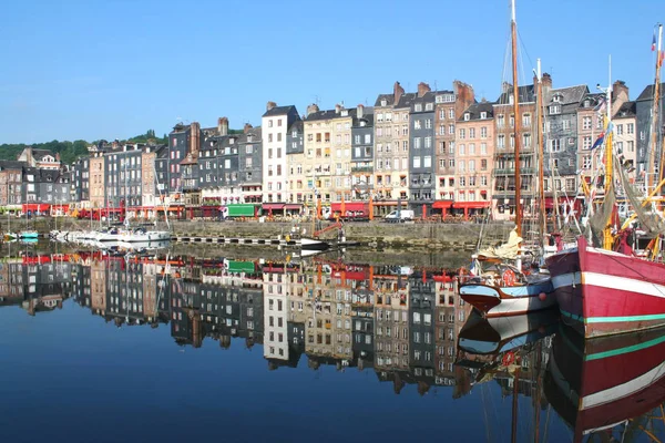 Gamla Hamnen Honfleur Franska Norman Staden — Stockfoto