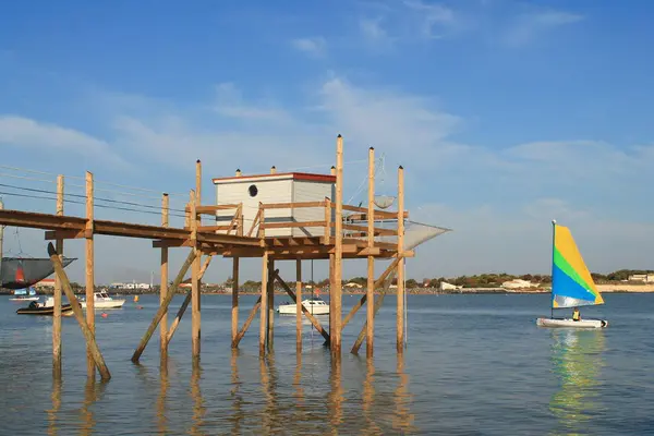 Cabaña Pesca Carrelet Cerca Rochelle Francia — Foto de Stock