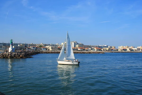 Carnon Plage Egy Tengerparti Üdülőhely Déli Részén Montpellier — Stock Fotó