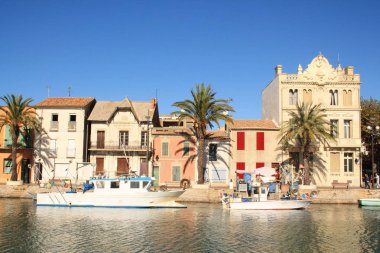 Balık tutma Grau bağlantı noktası du roi, occitanie bölge Fransa'nın kıyısında bir sahil beldesi