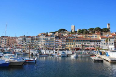 Eski şehir ve liman Cannes, French Riviera, Fransa