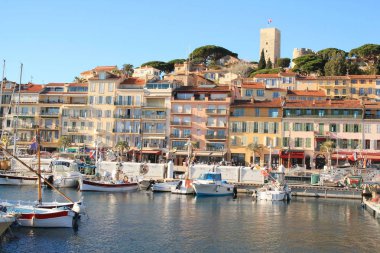 Eski şehir ve liman Cannes, French Riviera, Fransa