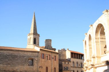 Ünlü Arles Roman amphitheater, Arles, Fransa şehir en önemli turistik