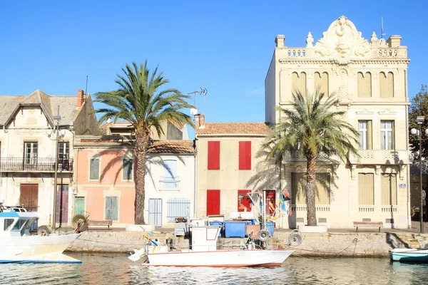 Fiske Hamnen Grau Roi Badort Vid Kusten Occitanie Regionen Frankrike — Stockfoto