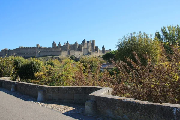 Carcassonne Befäst Fransk Stad Departementet Aude Franska Den Regionen Occitanie — Stockfoto