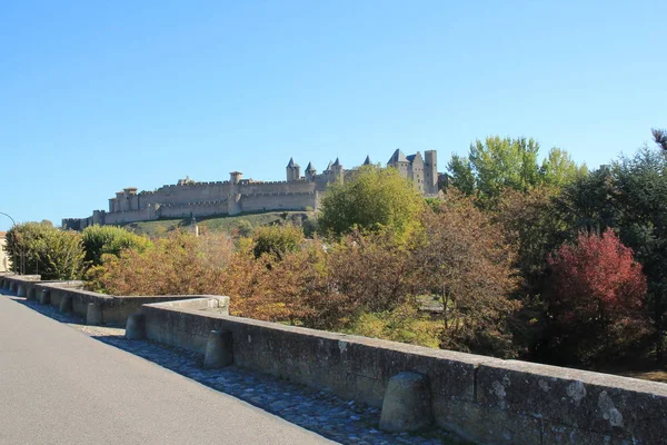 Carcassonne Aude Fransız Bölümü Occitanie Bölge Içinde Müstahkem Bir Fransız — Stok fotoğraf