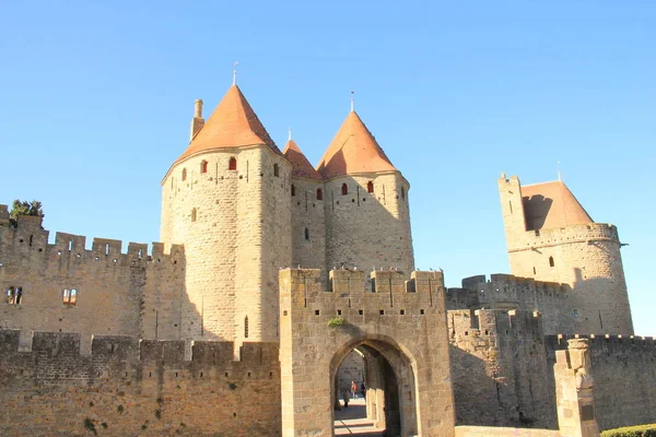 Carcassonne Befäst Fransk Stad Departementet Aude Franska Den Regionen Occitanie — Stockfoto