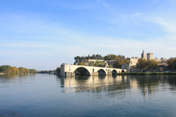 Avignon Vaucluse Rhone Nehri Nin Sol Yakasında Bölümü Güneydoğu Fransa — Stok fotoğraf