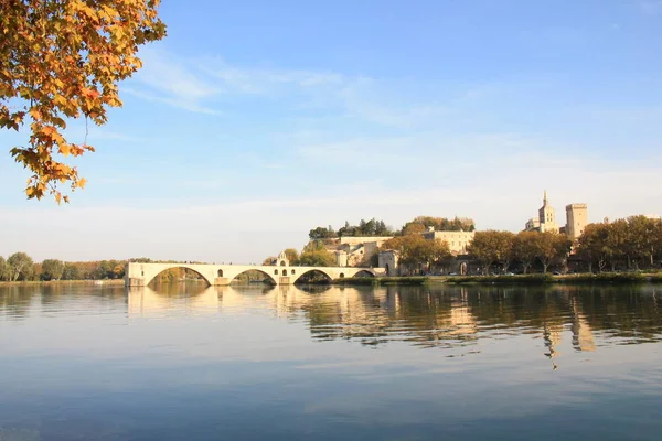 Avignon Vaucluse Rhone Nehri Nin Sol Yakasında Bölümü Güneydoğu Fransa — Stok fotoğraf