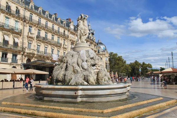 Πλατεία Κωμωδία Στο Μονπελιέ Ερόλτ Hérault Γαλλία — Φωτογραφία Αρχείου
