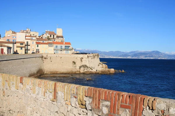 Gammalt Befästa Staden Antibes Och Den Berömda Picasso Museet Franska — Stockfoto