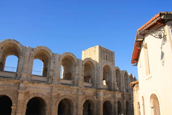 Famoso Anfiteatro Romano Arles Atracción Turística Más Importante Ciudad Arles — Foto de Stock