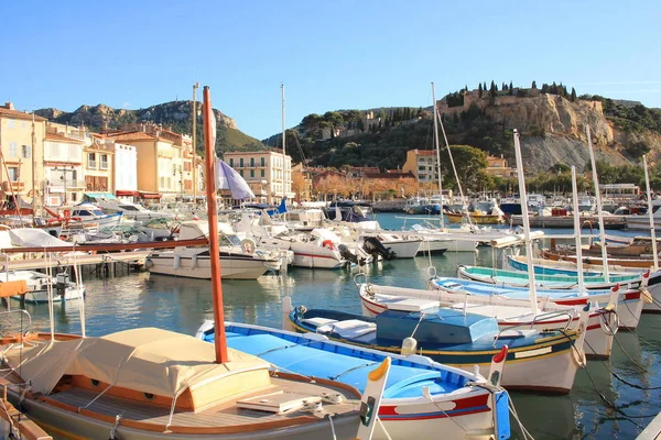 Old Harbor Cassis Town Situated Mediterranean Coast East Marseille France — Stock Photo, Image
