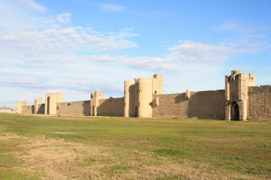 Aigues mortes, bir çare Occitanie sahil bölgesindeki, Camargue, Fransa