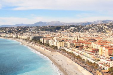  Güzel şehir ve promenade des Anglais'e seafront, French Riviera, Fransa boyunca
