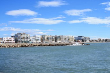  Grau du Roi, occitanie bölge Fransa'nın kıyısında bir sahil beldesi