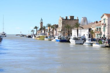  Grau du Roi, occitanie bölge Fransa'nın kıyısında bir sahil beldesi