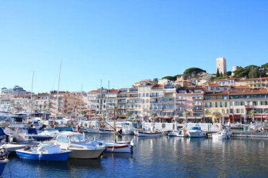 Eski şehir ve liman Cannes, French Riviera, Fransa