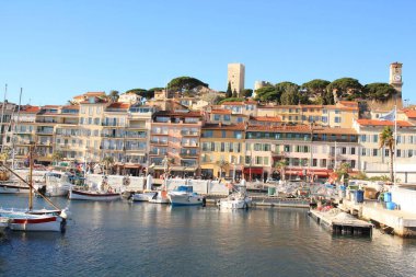 Eski şehir ve liman Cannes, French Riviera, Fransa