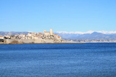 Eski müstahkem Antibes şehir ve ünlü Picasso Müzesi, French Riviera, Fransa