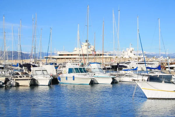 Port Varban Antibes Einer Der Größten Marinas Europa Französisch Riviera — Stockfoto