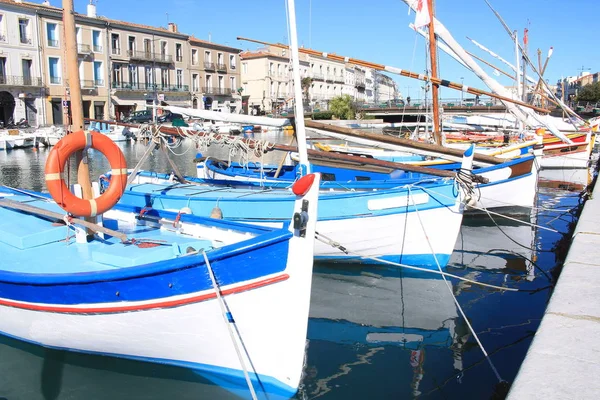 Sete Přímořské Letovisko Singulární Ostrov Středozemním Moři Pojmenována Benátky Languedoc — Stock fotografie